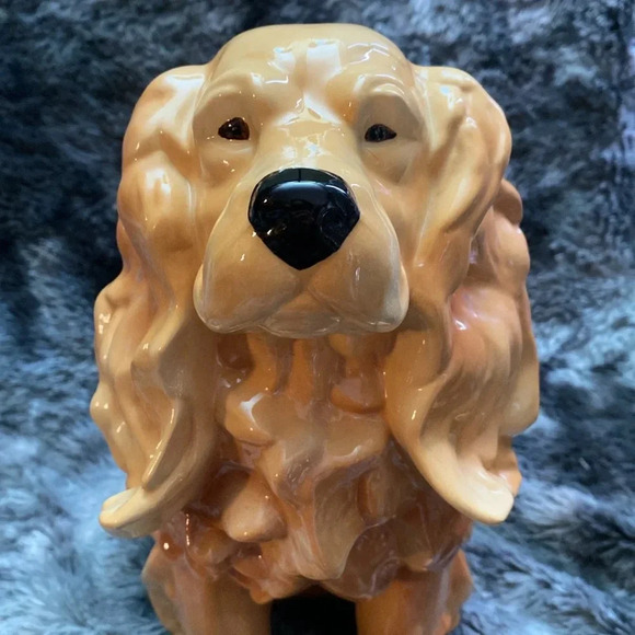 Large 10" tall realistic ceramic Spaniel dog statue/ figurine - Picture 7 of 16